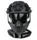 Black Super Flowing Helmet Light Version with Modular Lightweight Mask by TMC